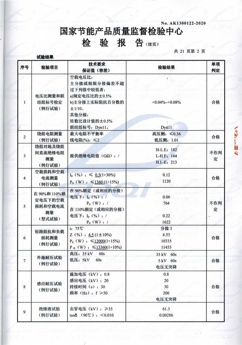 高低压试验报告-S11-1250长顺长顺长顺油浸式变压器-2.jpg